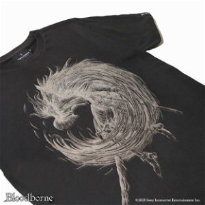 Bloodborne Torch Torch T-shirt Collection: Bloody Crow Of Cainhurst Black (L Size)