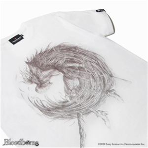 Bloodborne Torch Torch T-shirt Collection: Bloody Crow Of Cainhurst White (XL Size)