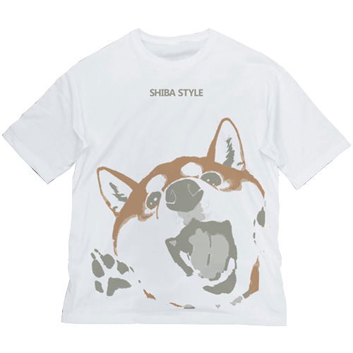 Doomsday With My Dog - Yu Ishihara Design Haru-san Attack Big Silhouette T-shirt (White | Size XL) image 1