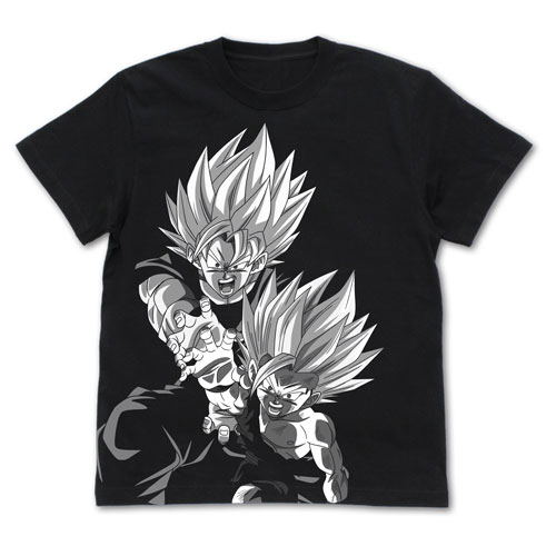 Dragon Ball Z - Father-Son Kamehameha All Print T-shirt Black (XL Size) image 1