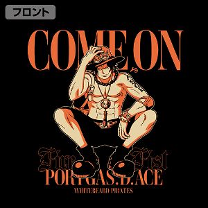 One Piece - Portgas D. Ace T-shirt Come On Ver. Black (M Size)