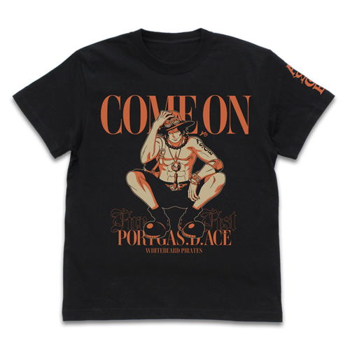 One Piece - Portgas D. Ace T-shirt Come On Ver. Black (S Size) image 1
