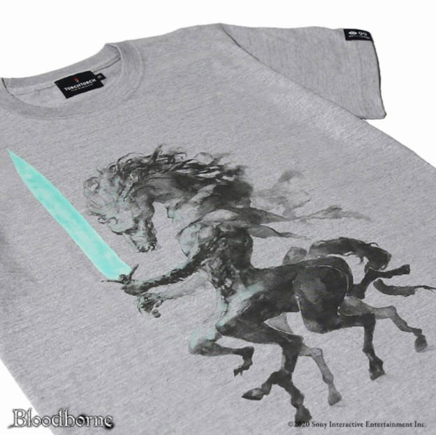 Bloodborne Torch Torch T-shirt Collection: Ludwig, The Holy Blade Heather Gray (M Size) image 2