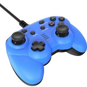 CYBER ・ Wired Controller Mini for PlayStation 4 / Nintendo Switch (Blue)