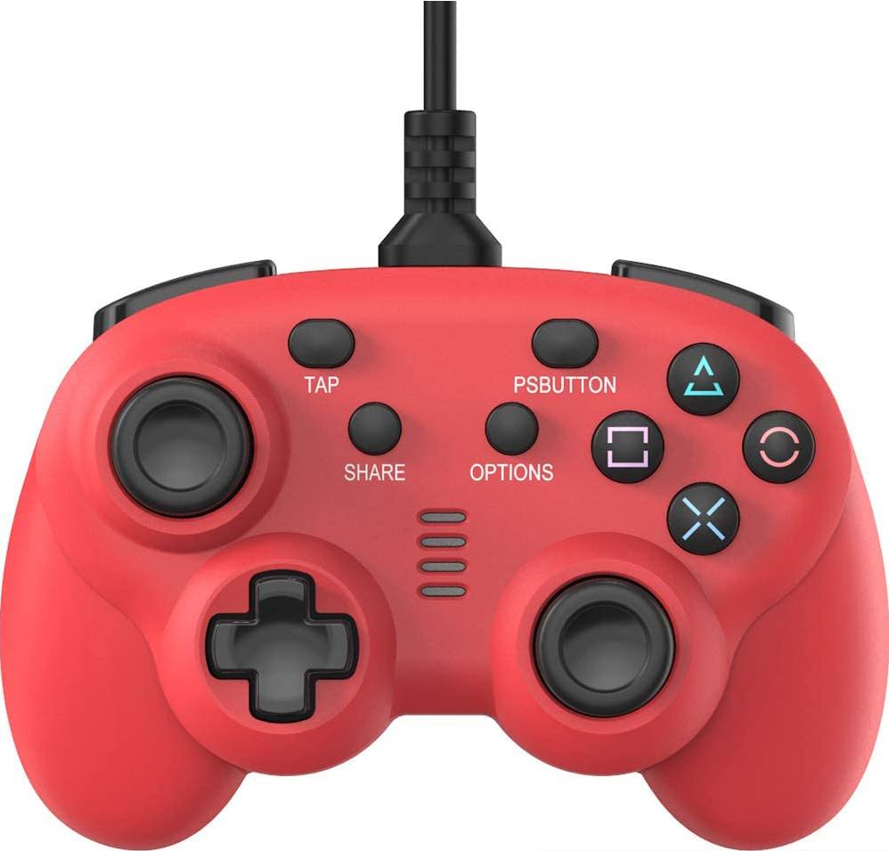 Gooey Hassy vil beslutte CYBER ・ Wired Controller Mini for PlayStation 4 / Nintendo Switch (Red) for  Windows, PlayStation 4, Nintendo Switch