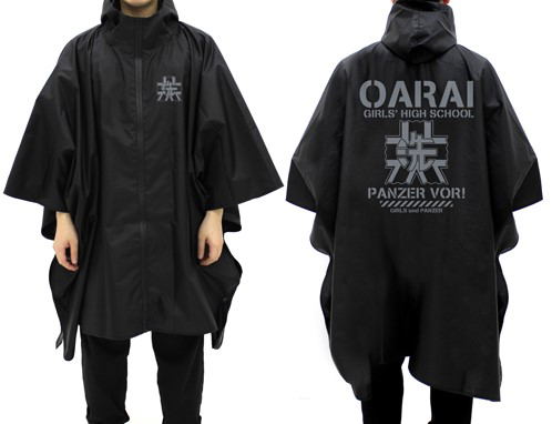 Girls Und Panzer Das Finale - Oarai Girls High School Rain Coat Black image 1