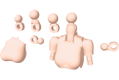 Megami Device 1/1 Scale Model Kit: M.S.G 01 Tops Set Skin Color B thumbnail 1