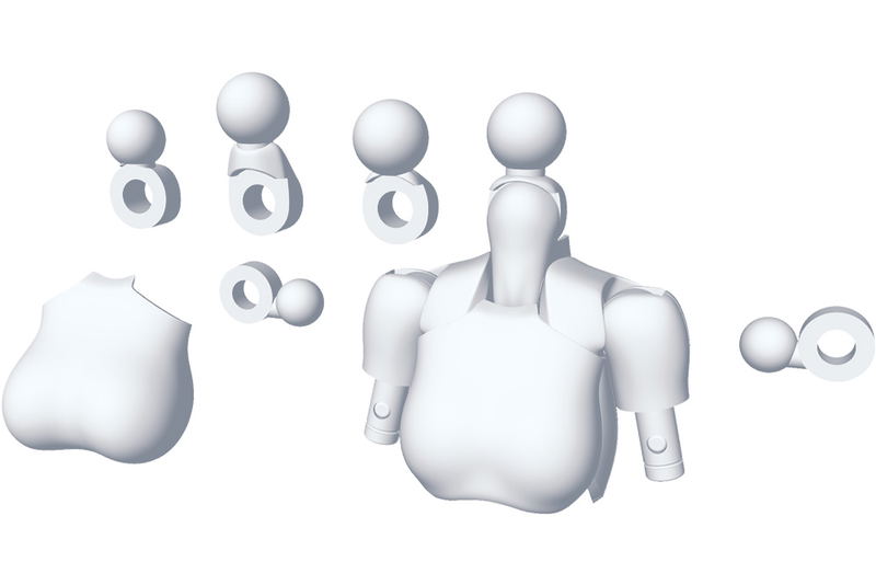 Megami Device 1/1 Scale Model Kit: M.S.G 01 Tops Set White image 1