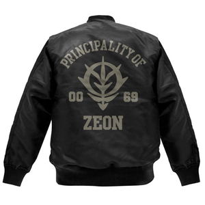 Mobile Suit Gundam - Zeon Army MA-1 Jacket Black (M Size)_