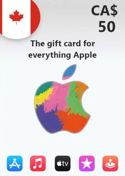 Apple Gift Card 50 CAD | Canada Account <span class="ext ext_digital">digital</span> image 1