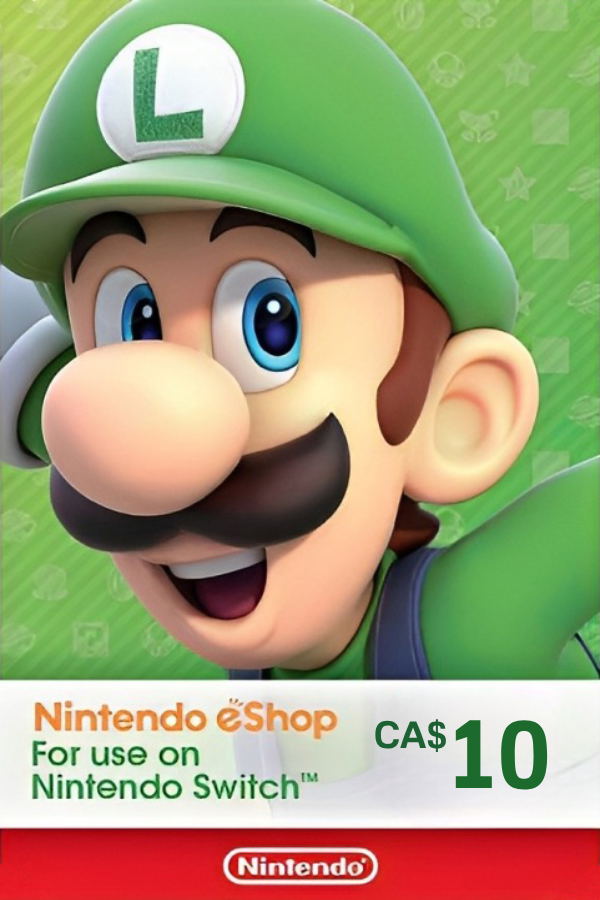 Nintendo eShop Card 10 CAD Canada Account digital for Nintendo