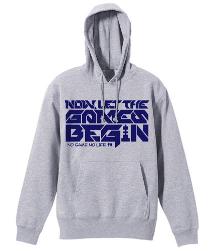 No Game No Life - Shiro: Now, Let The Games Begin Pullover Hoodie Mix Gray (XL Size) image 1