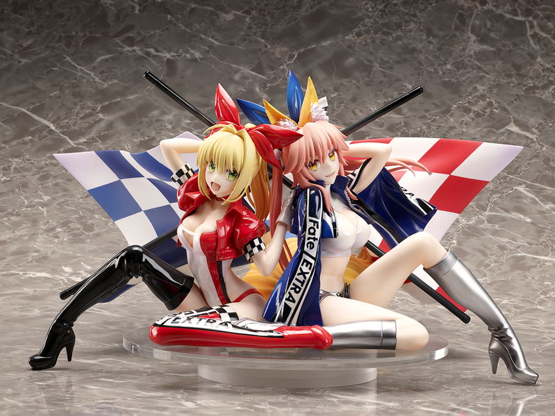 Fate/Extra 1/7 Scale Pre-Painted Figure: Nero Claudius & Tamamo-no-Mae Type-Moon Racing Ver. image 1