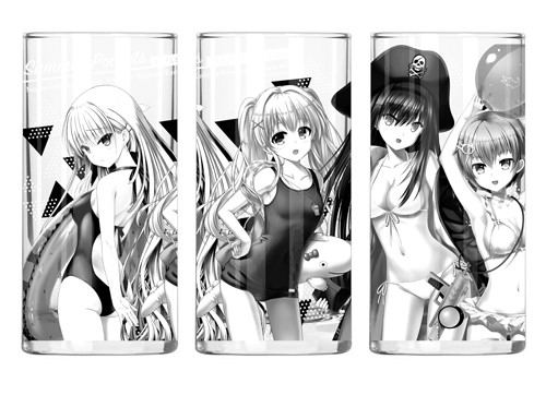 Summer Pockets: Reflection Blue - Shiroha, Tsumugi, Kamome, Miki DokiDoki Glass image 1