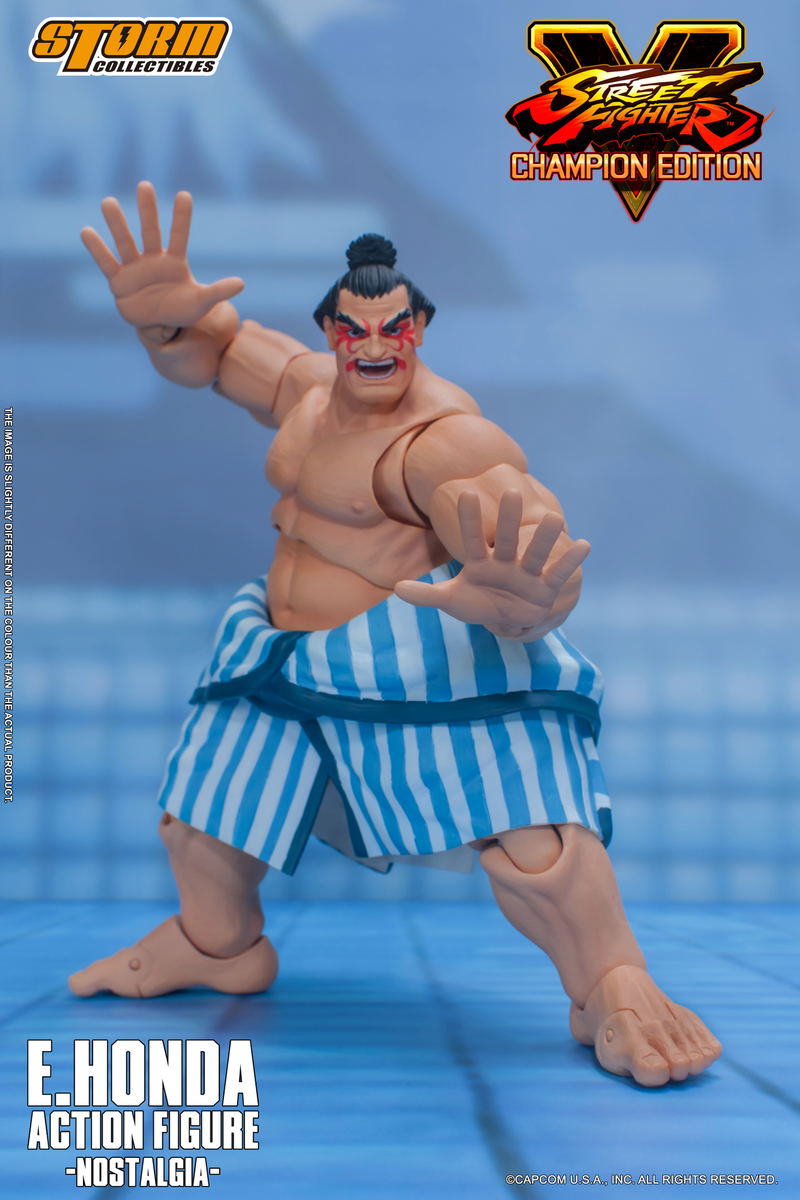 Street Fighter V 1/12 Scale Pre-Painted Action Figure: E. Honda -Nostalgia- image 1