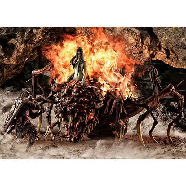 Game Piece Collection Dark Souls Unpainted Model Kit: Elite Knight & Chaos Witch Quelaag image 9