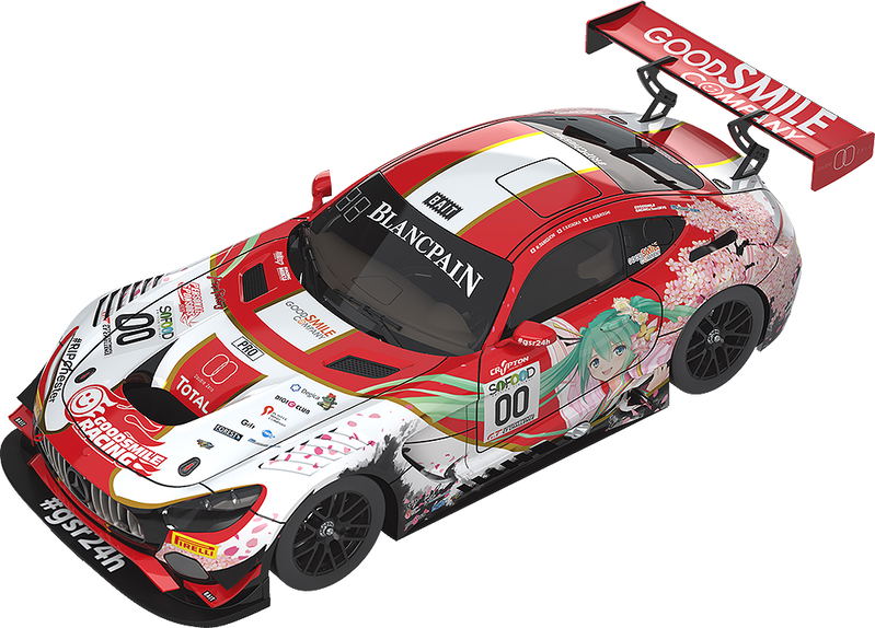 Hatsune Miku GT Project 1/18 Scale Miniature Car: Good Smile Hatsune Miku AMG 2017 SPA24H Ver. image 1