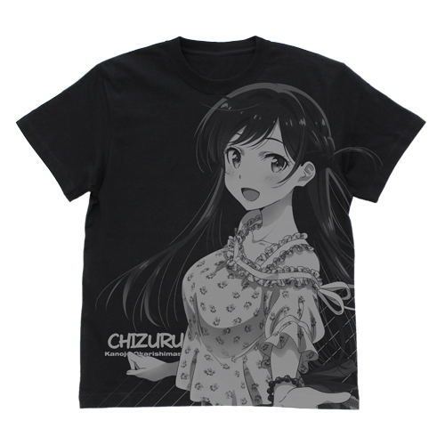 Rent-A-Girlfriend - Chizuru Mizuhara All Print T-shirt Black (S Size) image 1