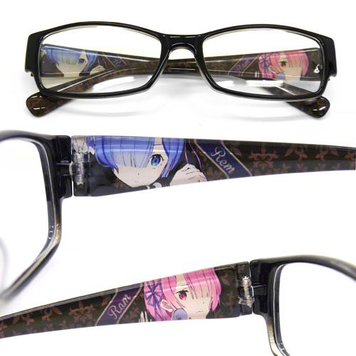 Re:Zero - Starting Life In Another World - Rem And Ram Chara Print Glasses (Non-Lens) image 1