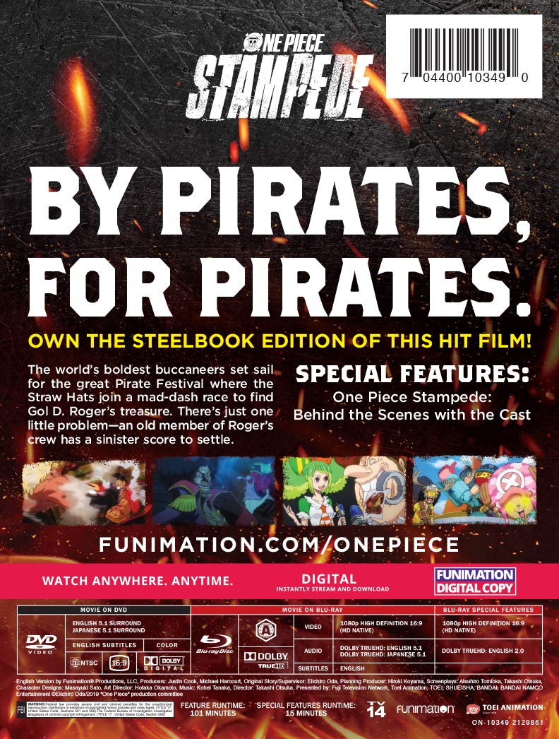 One Piece: Stampede - Movie [Blu-ray + DVD + Digital HD, Steelbook, Limited Edition] image 2