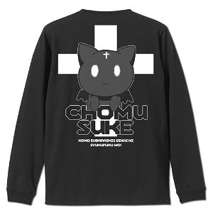 KonoSuba: God's Blessing On This Wonderful World! - Chomusuke Sleeve Rib Long Sleeve T-shirt Black (L Size)