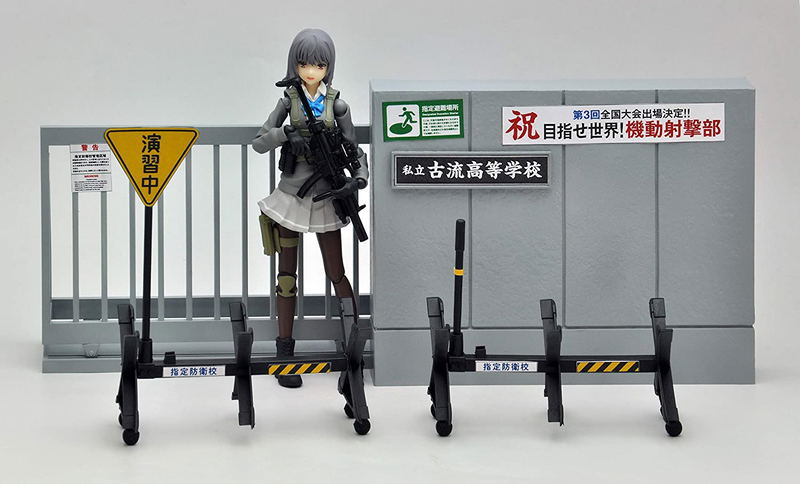 Little Armory LD029 1/12 Scale Model Kit: Shiteibouei School Gate (Concrete Type) image 10