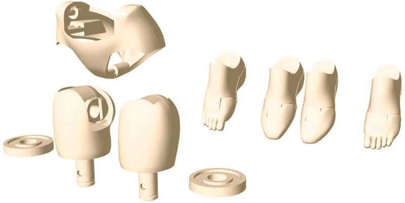 Megami Device 1/1 Scale Model Kit: M.S.G 02 Bottoms Set Skin Color A image 1