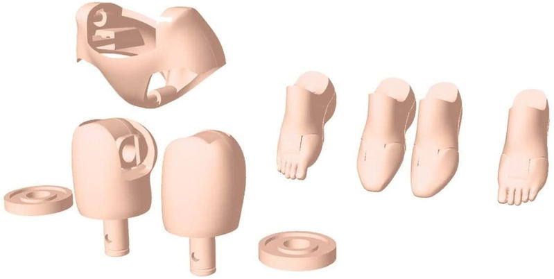 Megami Device 1/1 Scale Model Kit: M.S.G 02 Bottoms Set Skin Color B image 1