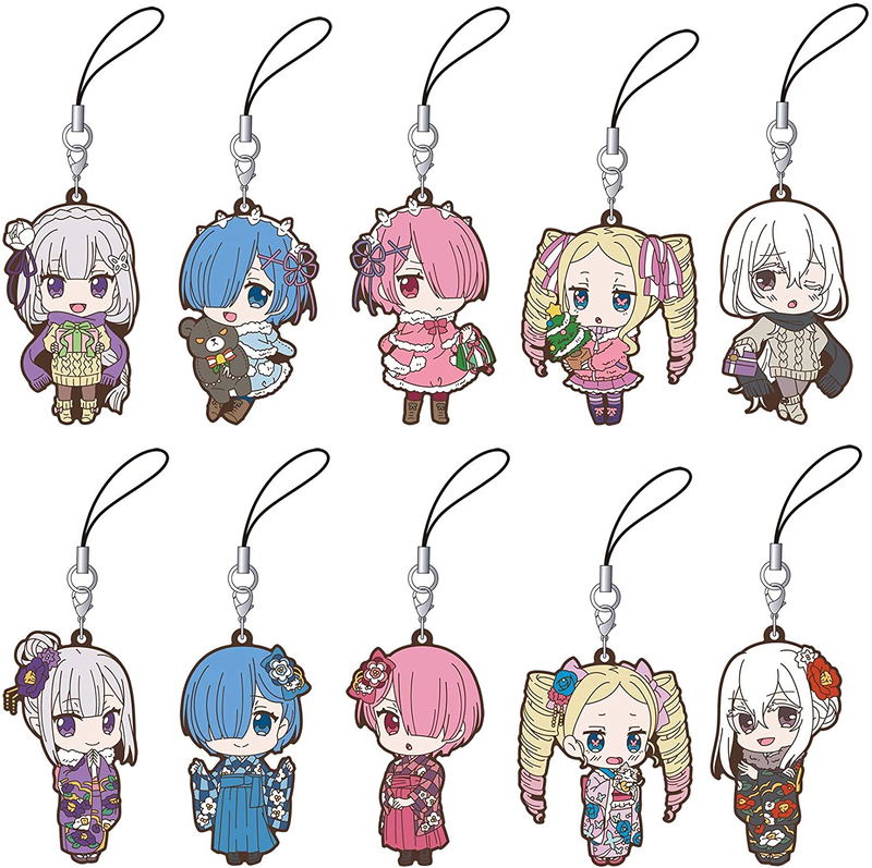 Re:zero kara Hajimeru Isekai Seikatsu Rubber Strap Collection Winter (Set of 10 pieces) image 1