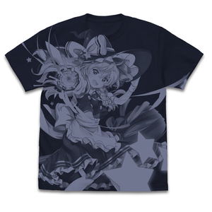 Touhou Lost Word Marisa Kirisame All Print T-shirt Dark Navy (S Size)_