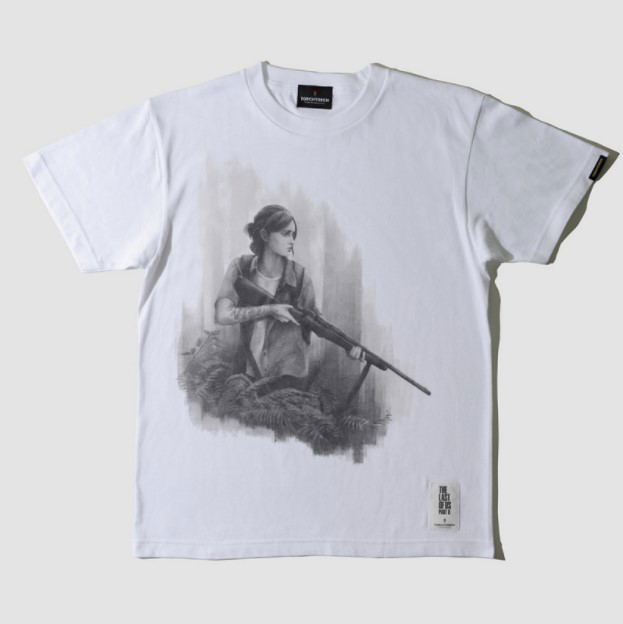 The Last Of Us Part II Torch Torch T-shirt Collection: Ellie With Rifle White (L Size) image 1