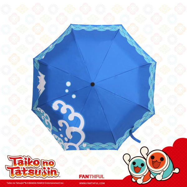 Taiko No Tatsujin Semi-Automatic Switching Retractable Umbrella Blue image 1