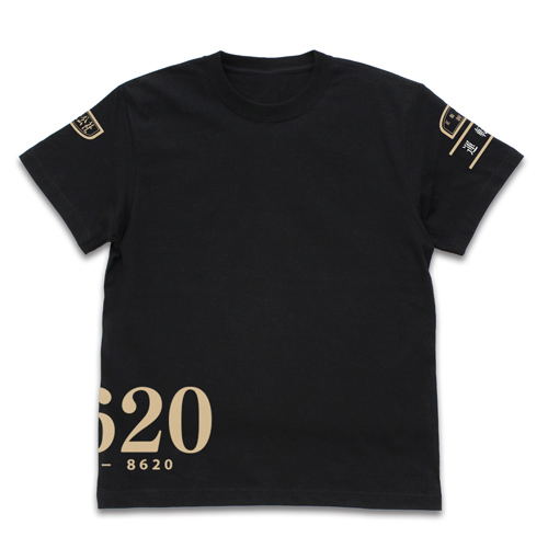Maitetsu Last Run!! Railroad Hachiroku T-shirt Black (M Size) image 1