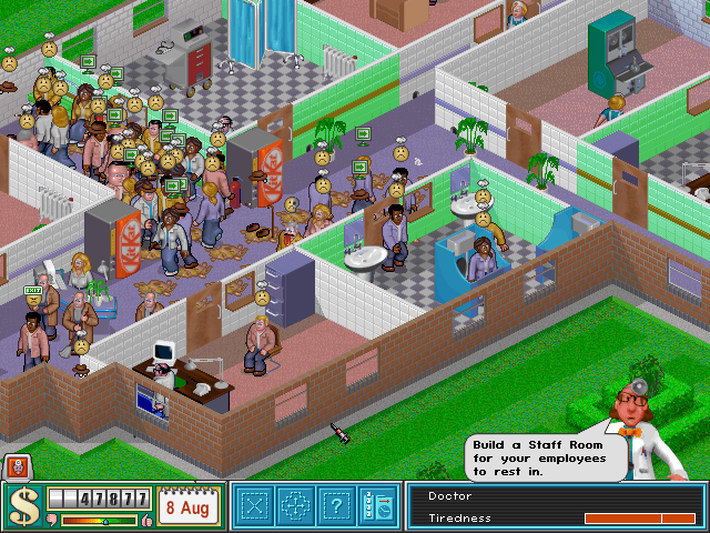 Theme Hospital <span class="ext" style="background-color: #581c6c; color: #FFFFFF;">GOG.com</span> <span class="ext ext_digital">digital</span> image 2