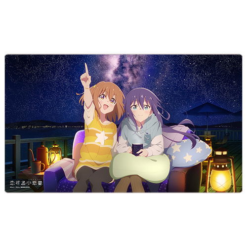Asteroid in Love Original Illustration Rubber Mat: Mira Konohata & Ao Manaka image 1