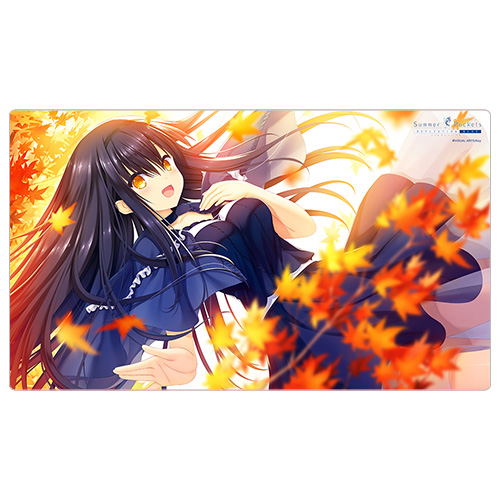 Summer Pockets Reflection Blue Rubber Mat: Kamome Kushima/Autumn Leaves image 1