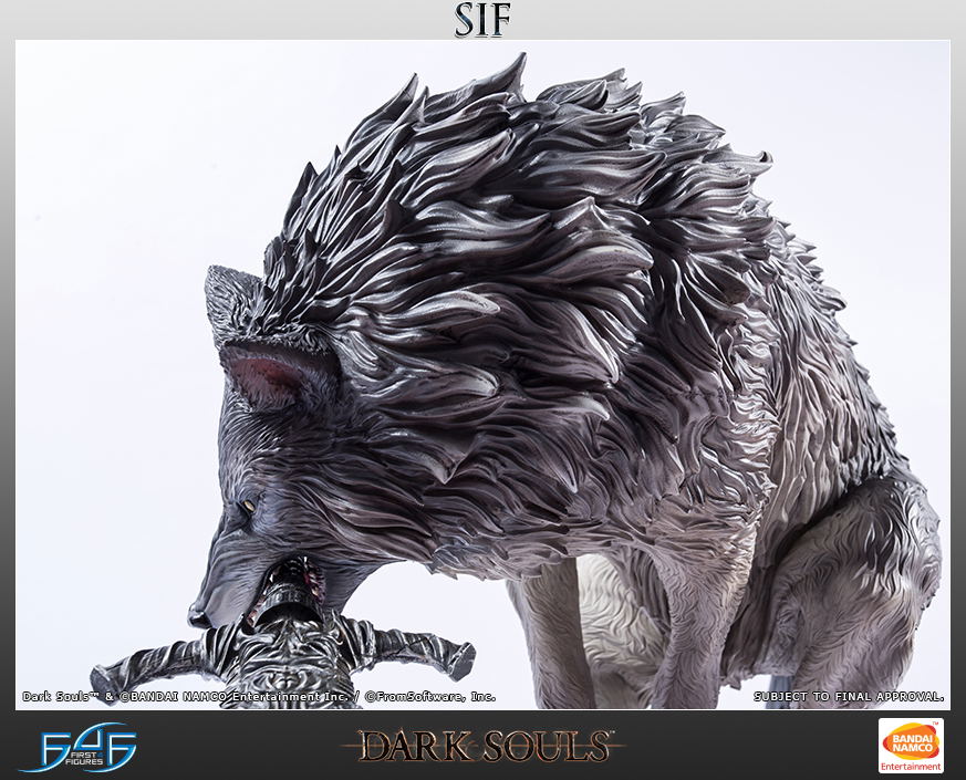 dark souls wolf statue