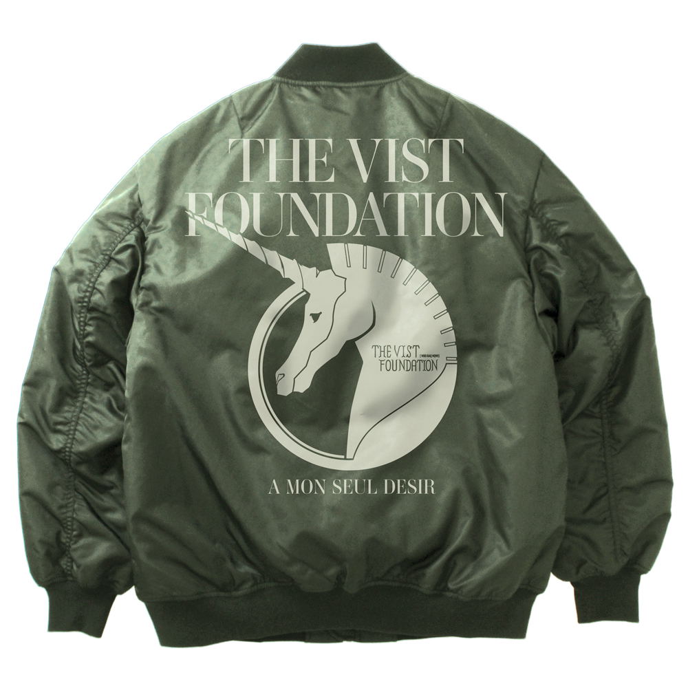Mobile Suit Gundam Unicorn Vist Foundation Ma 1 Jacket Moss Xl Size