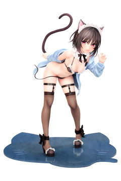 Kemomimi Gakuen Illustrated by Asuka Shikitani 1/7 Scale Pre-Painted Figure: Maid Swimwear Yu-chan B'full Fots Japan Kemomimi Gakuen Illustrated by Asuka Shikitani 1/7 Scale Pre-Painted Figure: Maid Swimwear Yu-chan B'full Fots Japan