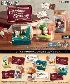 Peanuts Snoopy & Friends Terrarium Happiness with Snoopy (Set of 6 Pieces) (Re-run) Re-ment