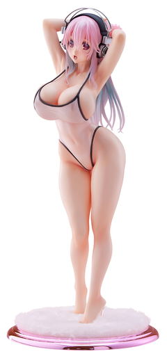 DreamTech Super Sonico 1/7 Scale Pre-Painted Figure: Super Sonico White Swimsuit Style Wave Corporation DreamTech Super Sonico 1/7 Scale Pre-Painted Figure: Super Sonico White Swimsuit Style Wave Corporation