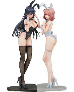 Ikomochi Original Character 1/6 Scale Pre-Painted Figure: Black Bunny Aoi and White Bunny Natsume 2 Figure Set Ensoutoys