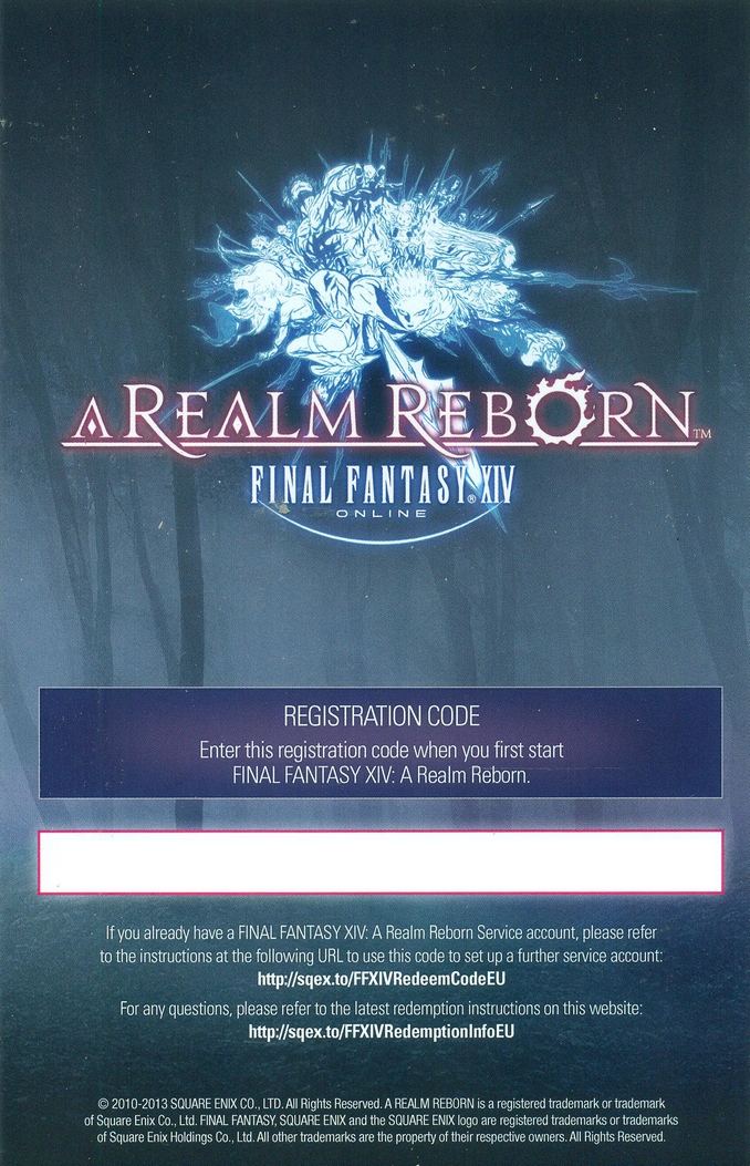 Final Fantasy A Realm Reborn Ps3 Code
