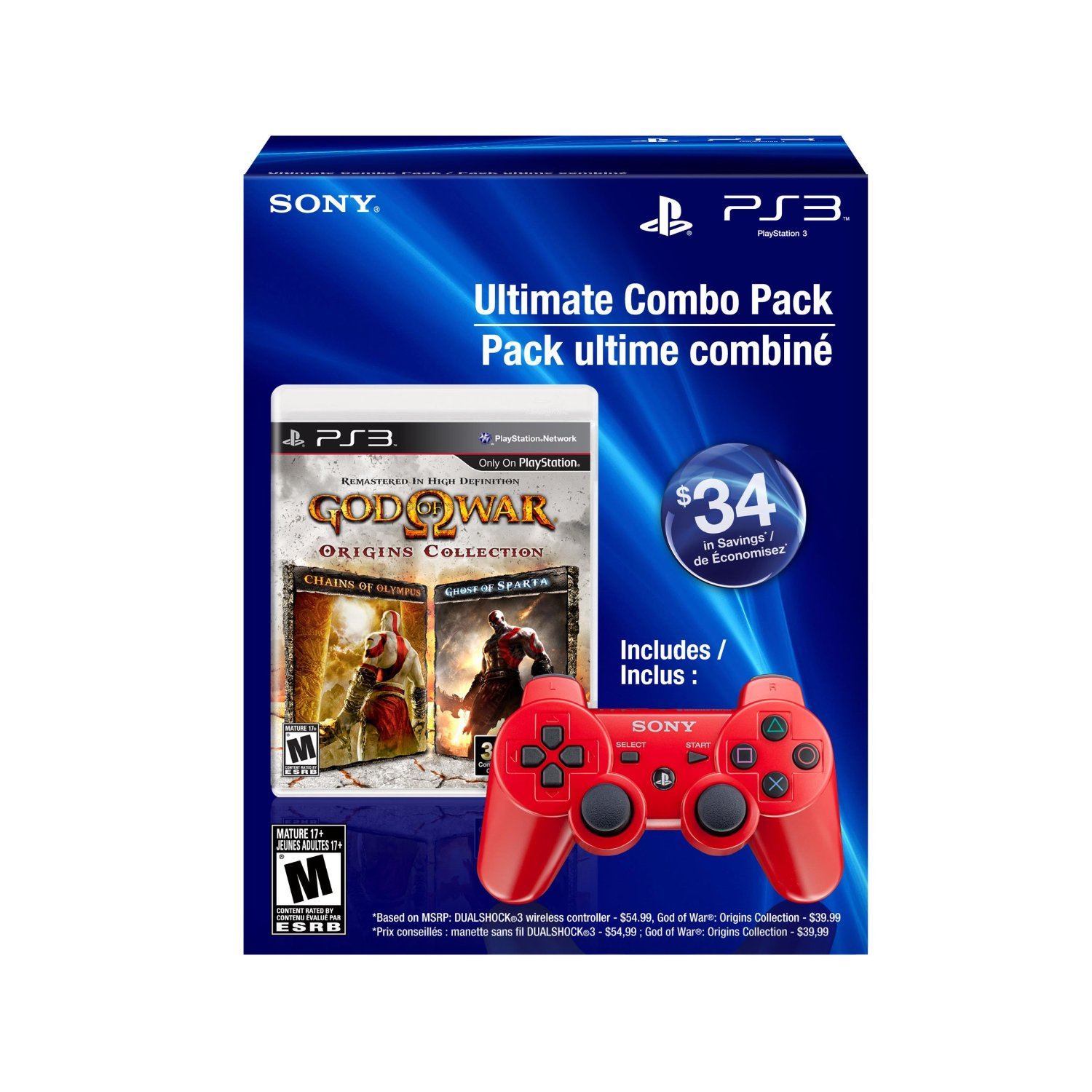 Ultimate Combo Pack God of War Origins Collection & DUALSHOCK3 wireless controller Playstation 3 