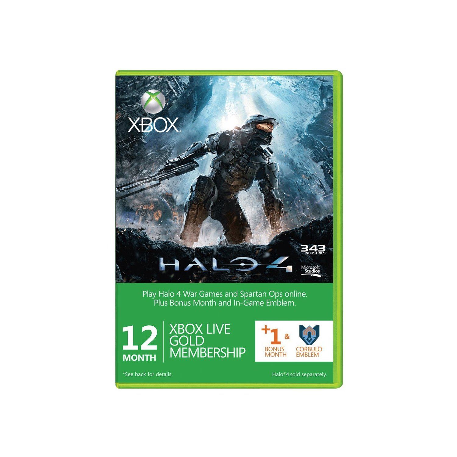 Xbox Live 12-Month + 1 Gold Membership Card (Halo 4 Edition)