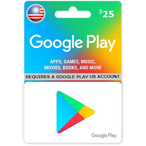 Google Play USD 25 Gift Card | USA Account digital