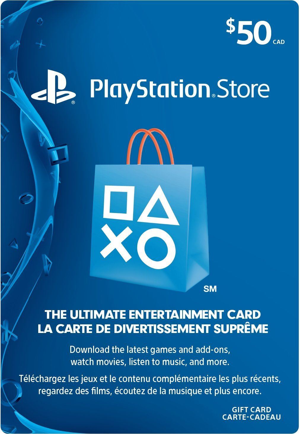 PSN Card 50 CAD | Playstation Network Canada digital
