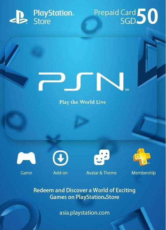 PSN Card 50 SGD | Playstation Network Singapore digital