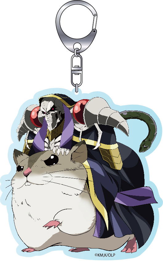 Overlord Deka CharaRide Acrylic Keychain: Ainz-sama on Hamsuke