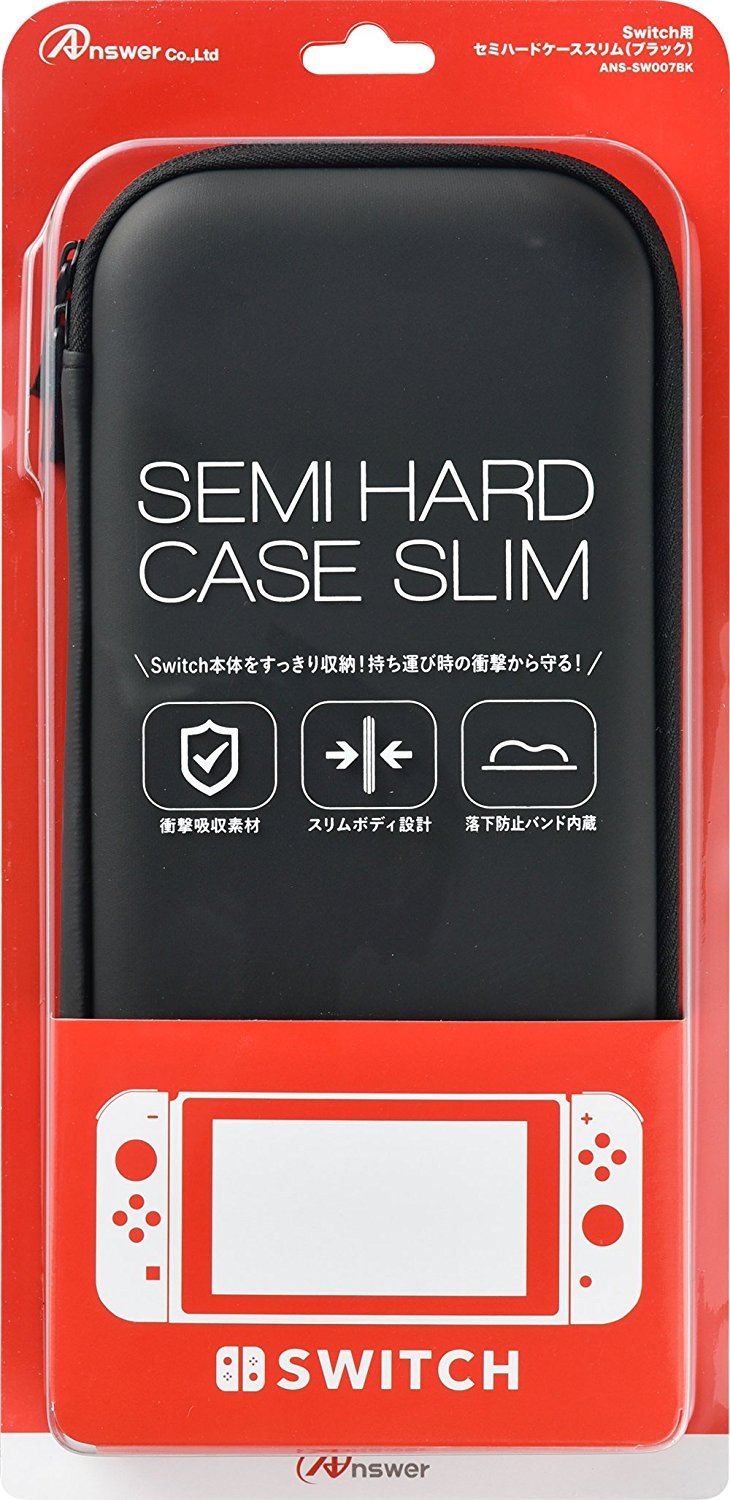 Semi-Hard Slim Case for Nintendo Switch (Black)